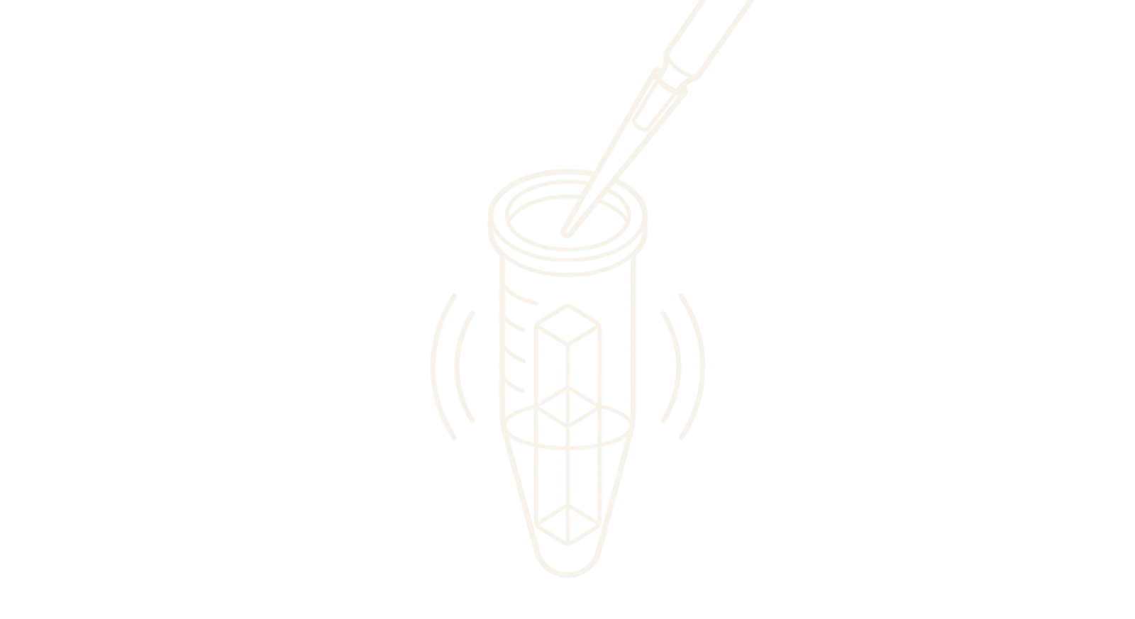 Line drawing of a pipette adding buffer to a small tube that is vibrating, with a collection substrate coiled inside it.